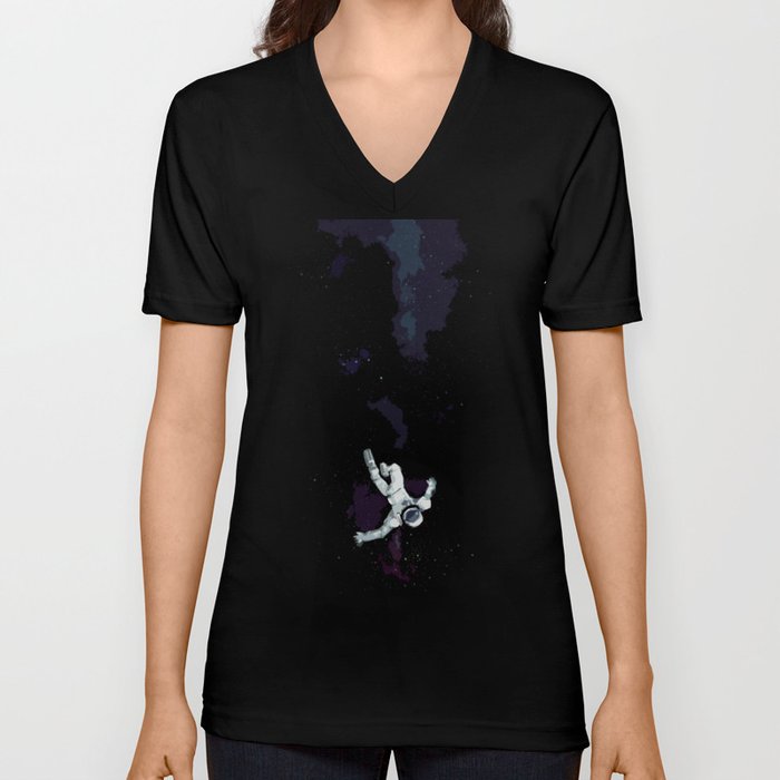 falling astronaut V Neck T Shirt
