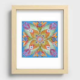 Floral mandala Recessed Framed Print