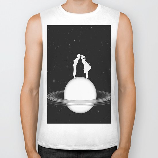 Love on Saturn Biker Tank
