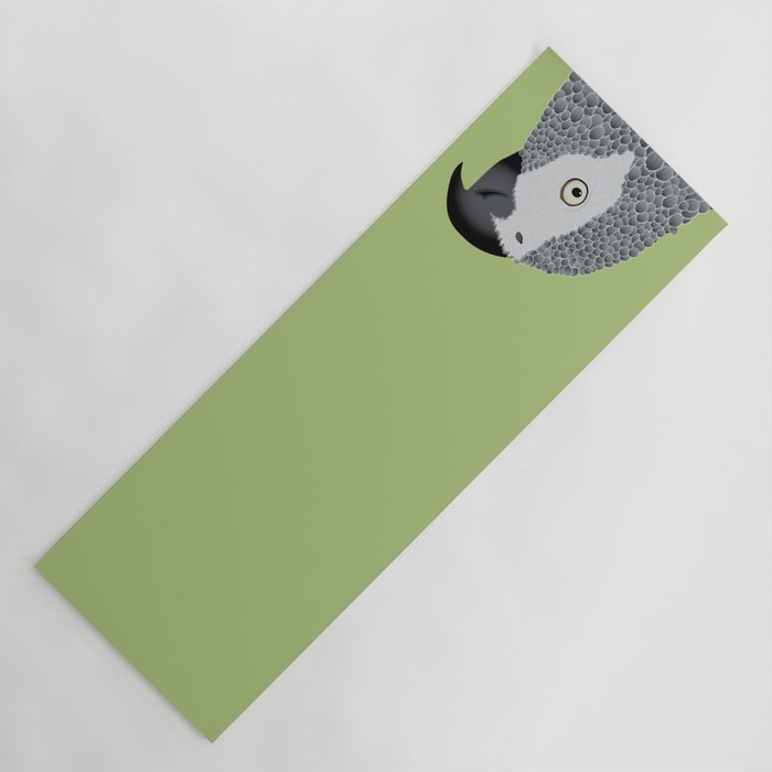 African Grey Parrot [ON SPRING GREEN] Yoga Mat