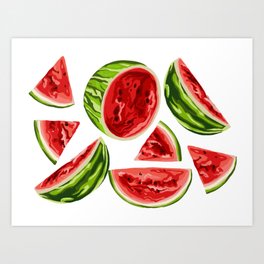 Watermelons - FREE PALESTINE Art Print