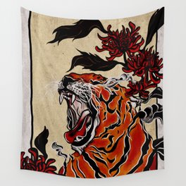 Tiger Ukiyo-e style Wall Tapestry