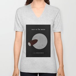 A Trip to the Moon by Georges Méliès, 1902 (Minimalist Movie Poster) V Neck T Shirt