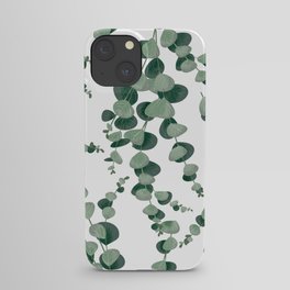 Eucalyptus leaves in white iPhone Case