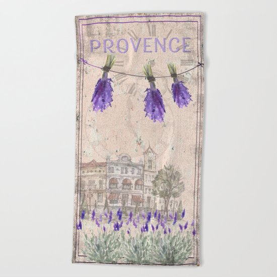 Provence France - my love - Lavender and Summer on #Society6 Beach Towel