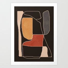 Modern Abstract Minimal Shapes 212 Art Print