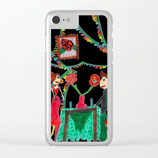 Christmas Dinner | Kids Painting Clear iPhone Case