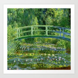 Water Lilies and the Japanese bridge Art Print
