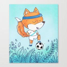 Soccer Fox Canvas Print