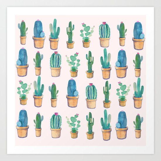 cactus garden Art Print