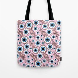 Eyeball Pattern (Pink) Tote Bag