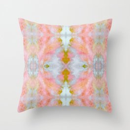 Gold & coral pink design Throw Pillow