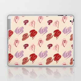 Hearts and Brushstrokes Pattern Laptop Skin