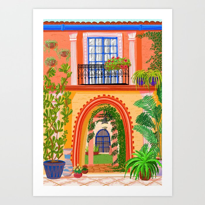 Mexican Hacienda  Art Print