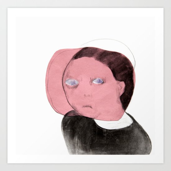 Pink Face Art Print