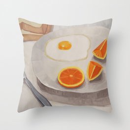 Breakfast Painting Throw Pillow