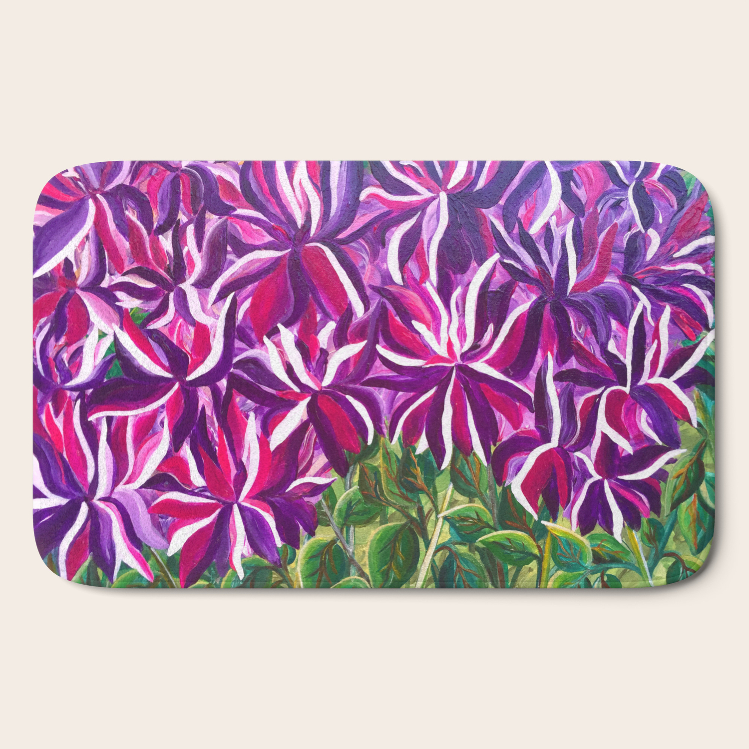 Large Original Abstract Floral Acrylic Painting On Canvas A Dash