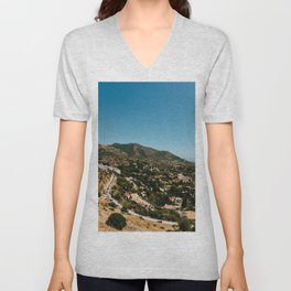 View on Mijas | Beautiful nature on the hills of the Brava Costa | Travel photography art print V Neck T Shirt