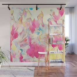 Pink Baby Pastel Colors Abstract Wall Mural
