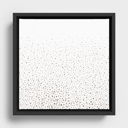 Speckled Brown Framed Canvas