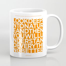 Nature quote poster - Albert Einstein - Orange Coffee Mug
