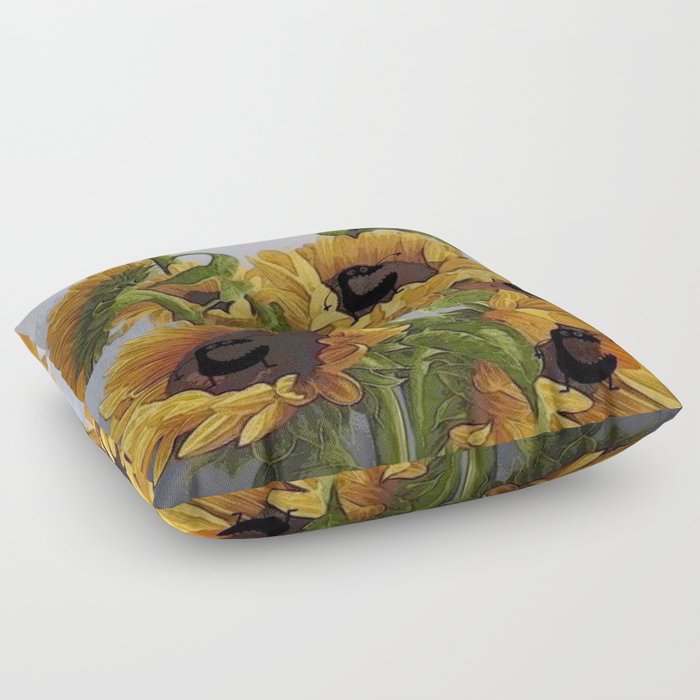 Monsters & Sunflowers Floor Pillow