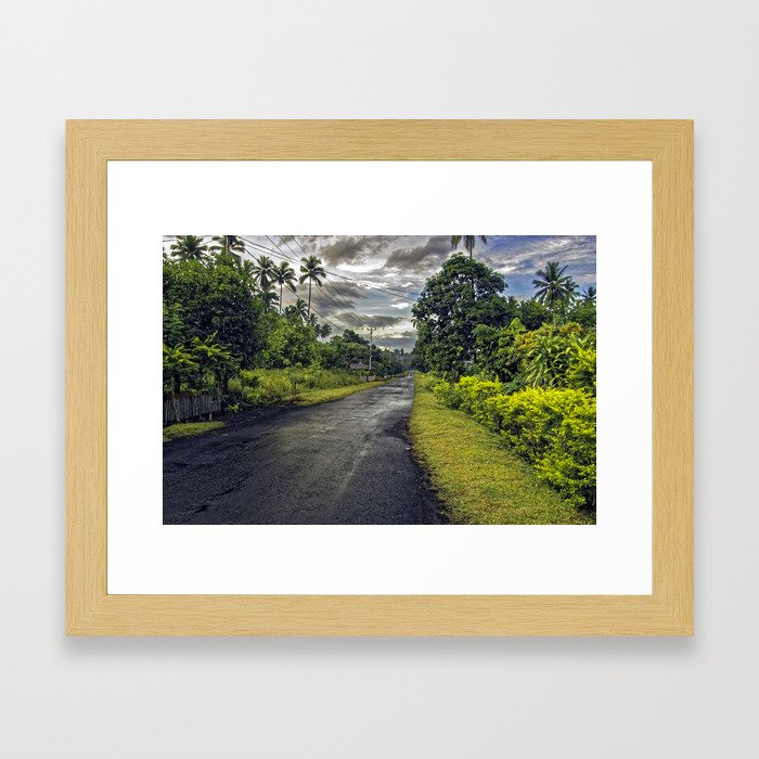 Indonesian Country Road - North Sulawesi Indonesia, Color Framed Art Print