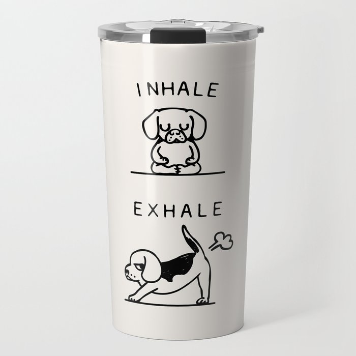 Inhale Exhale Beagle Travel Mug