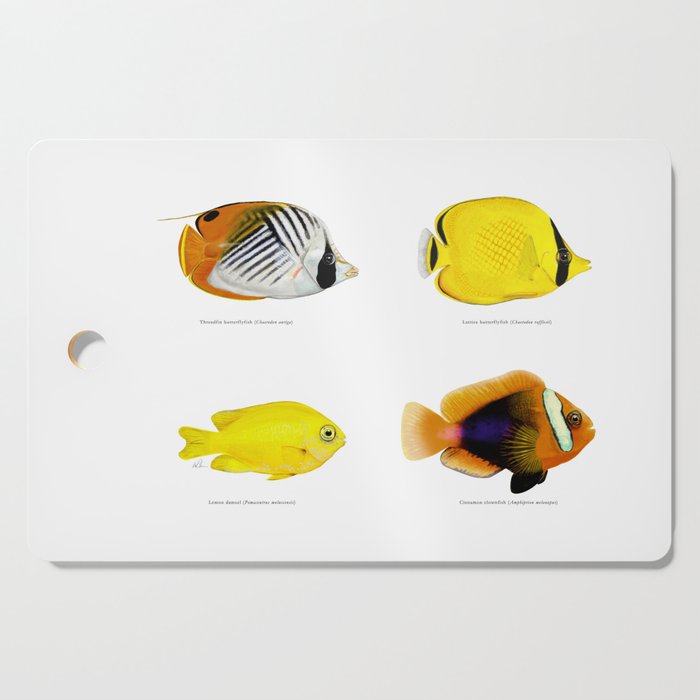 Plate of Tropical Fish Cutting Board