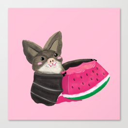 Watermelon Bat Canvas Print