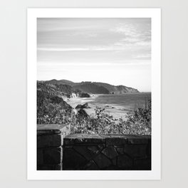 Pacific Coast Black and White Photography Art Print