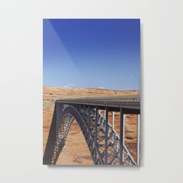 Bridge spanning canyon USA Metal Print | Bluesky, Elevatedview, Strength, Highway, Usa, Journey, Clearsky, Outdoors, Travel, Copyspace 