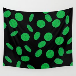 Retro Vintage St Patricks Day Green Luck Gift Coins Wall Tapestry