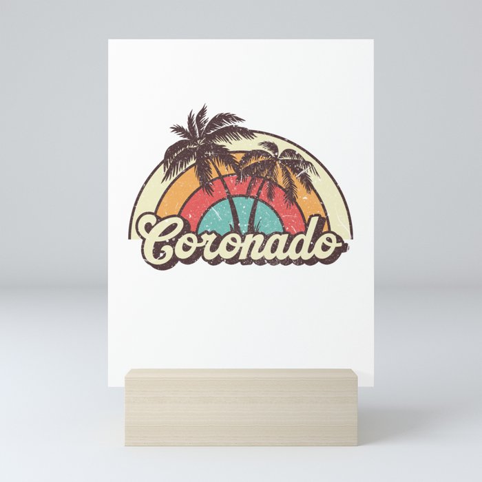 Coronado beach city Mini Art Print