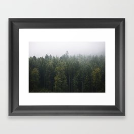 Into The Moody Forest I Go Framed Art Print