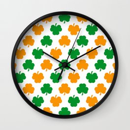 Irish Shamrocks Wall Clock