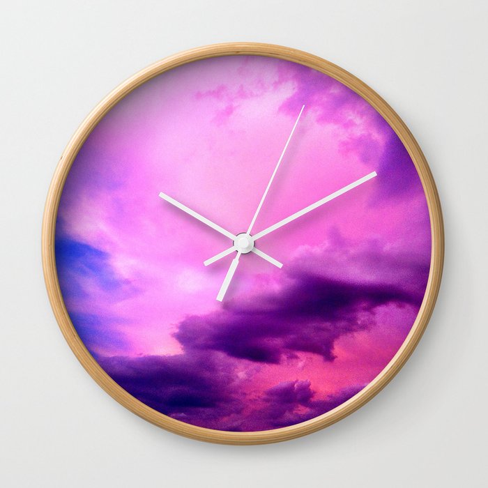 Purple Sky Wall Clock