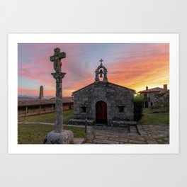 Ermida de Santa Trega Chapel Art Print | Celtic, Photo, Montesantatrega, Aguarda, Sunrise, Historic, Castro, Archaeologicalsite, Spain, Castrosantatecla 