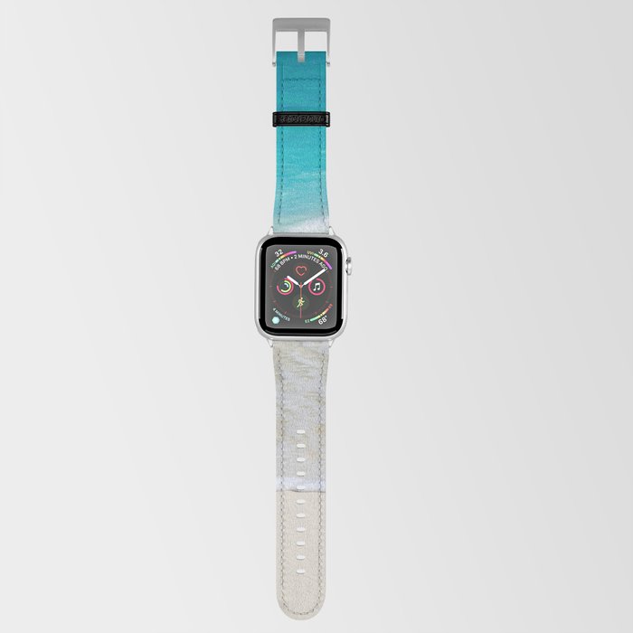 Tropical Turquoise Blue Ocean Waves Apple Watch Band