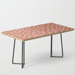 Ink Spot Pattern Terracotta Blush  Coffee Table