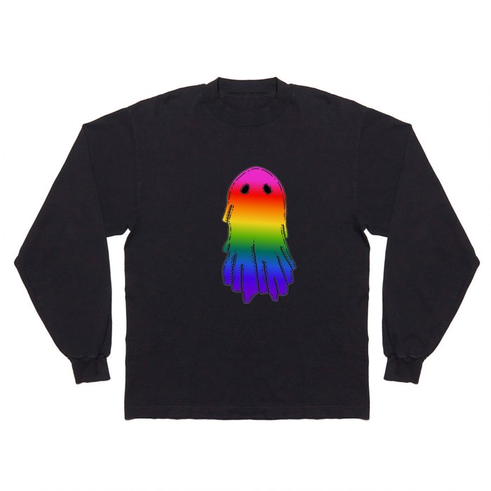 Queer Pride Doodle Ghost Long Sleeve T Shirt