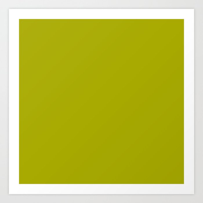 Monochrome green 170-170-0 Art Print