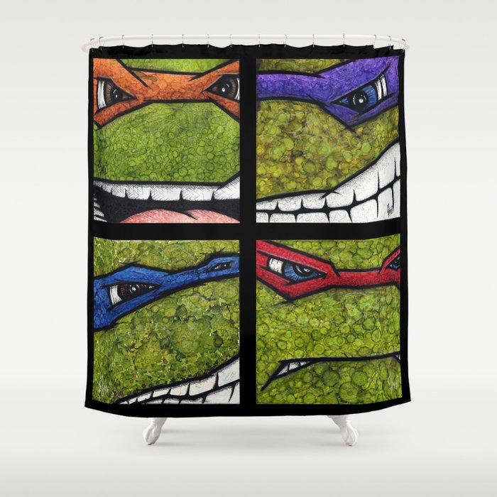 Teenage Mutant Ninja Turtles Set Shower Curtain By Chrispanila