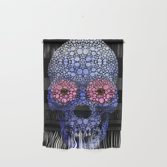Skull Art - Day Of The Dead 1 Stone Rock'd Wall Hanging