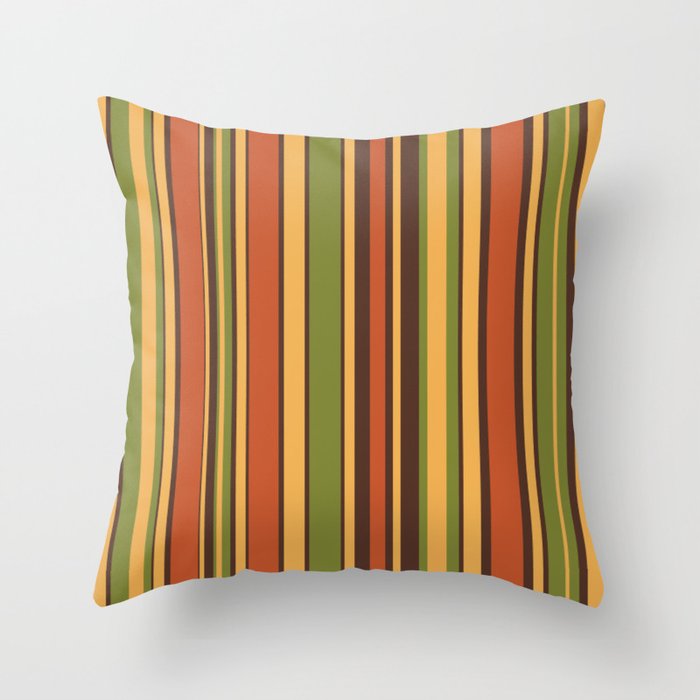 Retro Stripes Mid Century Modern 50s 60s 70s Pattern in Green