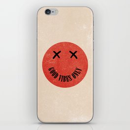 Good Vibes Only (Textured) Smile Quote iPhone Skin