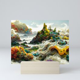 On a Bed of Ocean Coils  Mini Art Print