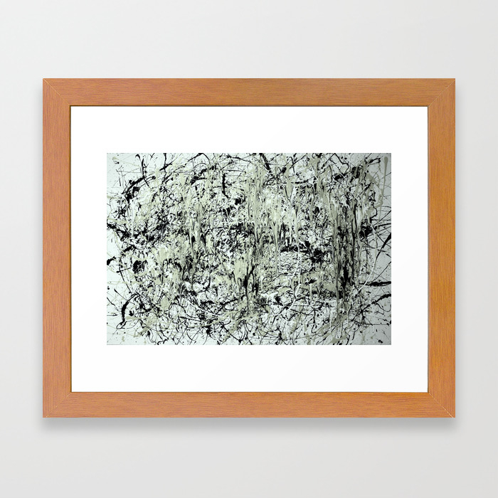 Abstract Jackson Pollock Painting Original Art Titled Black Vs