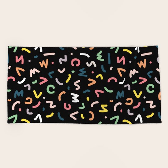 Neon Lights Beach Towel