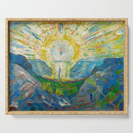 The Sun, 1912 by Edvard Munch Serving Tray